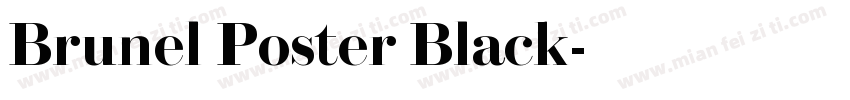 Brunel Poster Black字体转换